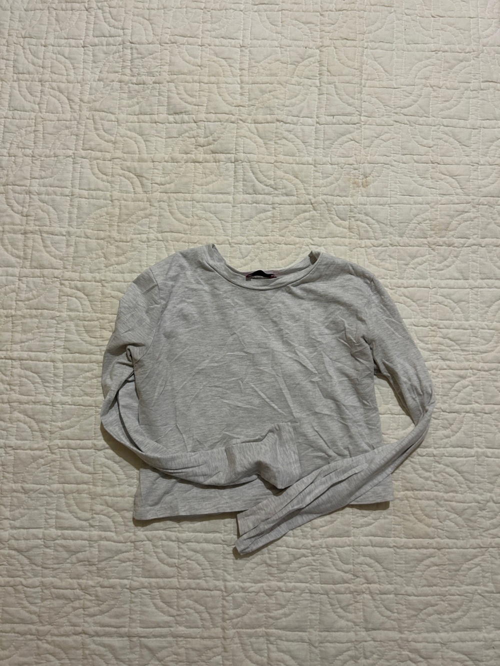 Edikted Light Gray Long Sleeve Top